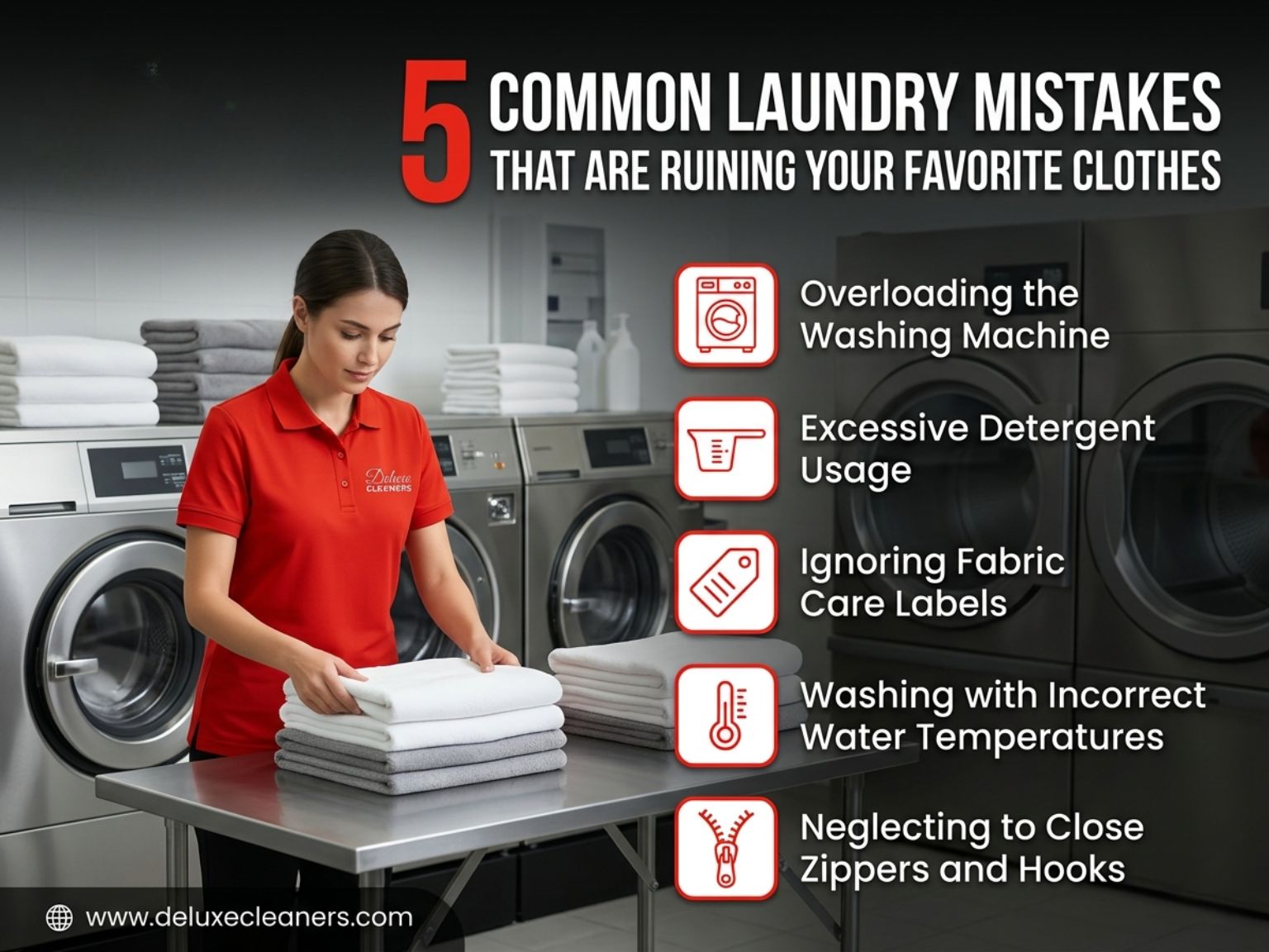 Professional laundry service by Deluxe Cleaners